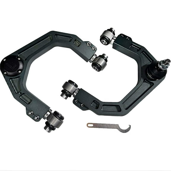 BST BSSP Pair Forged Upper Control Arms For 2005-2021 Toyota Tacoma 2WD/4WD 4X4 6LUG, 2-4" Lift Adjustable Front Aluminum FUCA, Upgraded One-piece Design Aftermarket 3" Control Arms