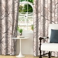 thumbnail image 5 of LFEEY Beige Leaf Print Blackout Curtains 2 Panels, 42x72 inch, 5 of 6
