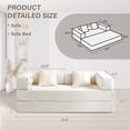 thumbnail image 3 of YINIX 81.6" Convertible Sofa Bed with 2 Pillows, Foldable  Sofa Couch for Living Room and Small Spaces,  Beige, 3 of 8