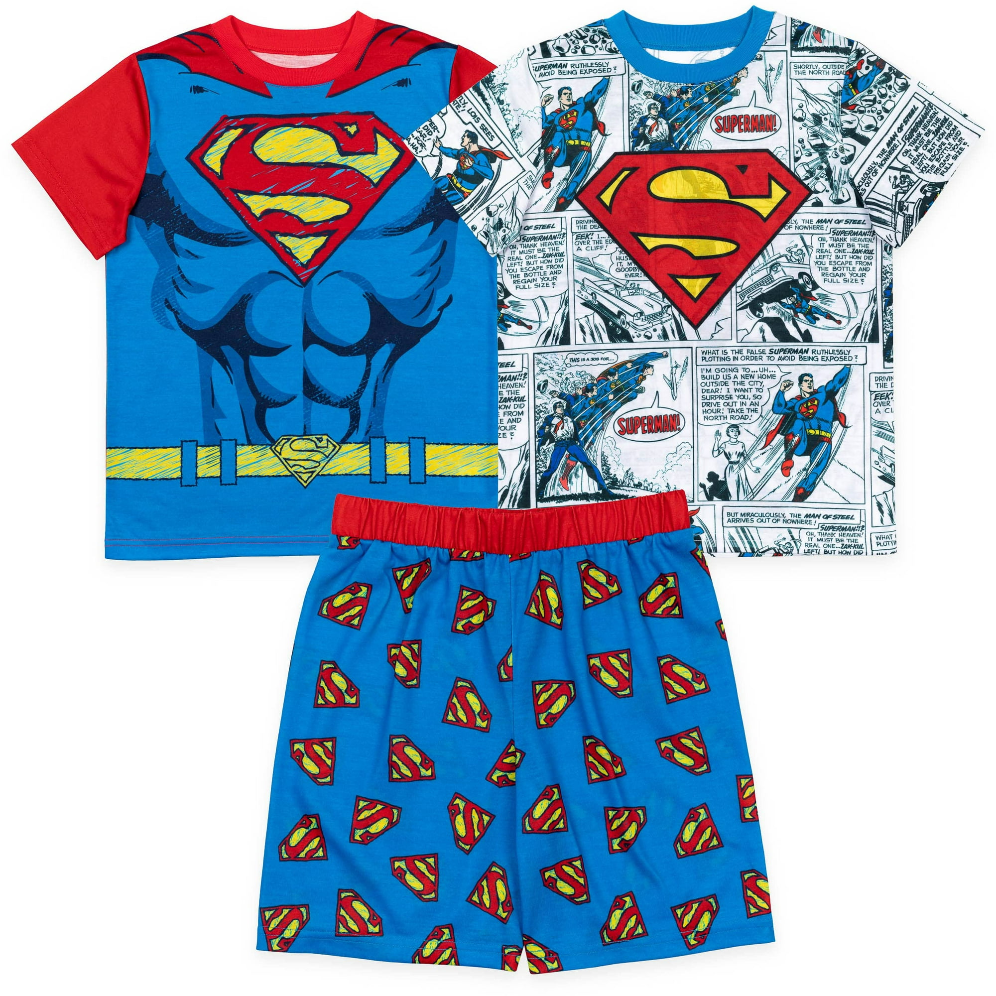 Dc Comics Justice League Superman Little Boys Pajama Shirt Pajama Shorts Set 7 8 Other
