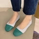 thumbnail image 5 of Zapatos Casuales Planos para las Mujeres Color-Bloque Dedo Redondo Boca Poco Profunda Deslizamiento en Zapatillas de Lienzo Primavera, Zapatos de Lienzo para las Mujeres, 5 of 5