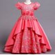 thumbnail image 1 of Vestido de princesa bordado de satén largo para niñas europeas y americanas de tamaño mediano y grande, 1 of 6