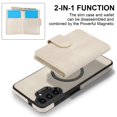 thumbnail image 5 of ELEHOLD Case for Samsung Galaxy A13 4G, 2-in-1 Magnetic Shockproof Leather Wallet Flip Case Cover, Detachable Card Holder with Stand,White, 5 of 5