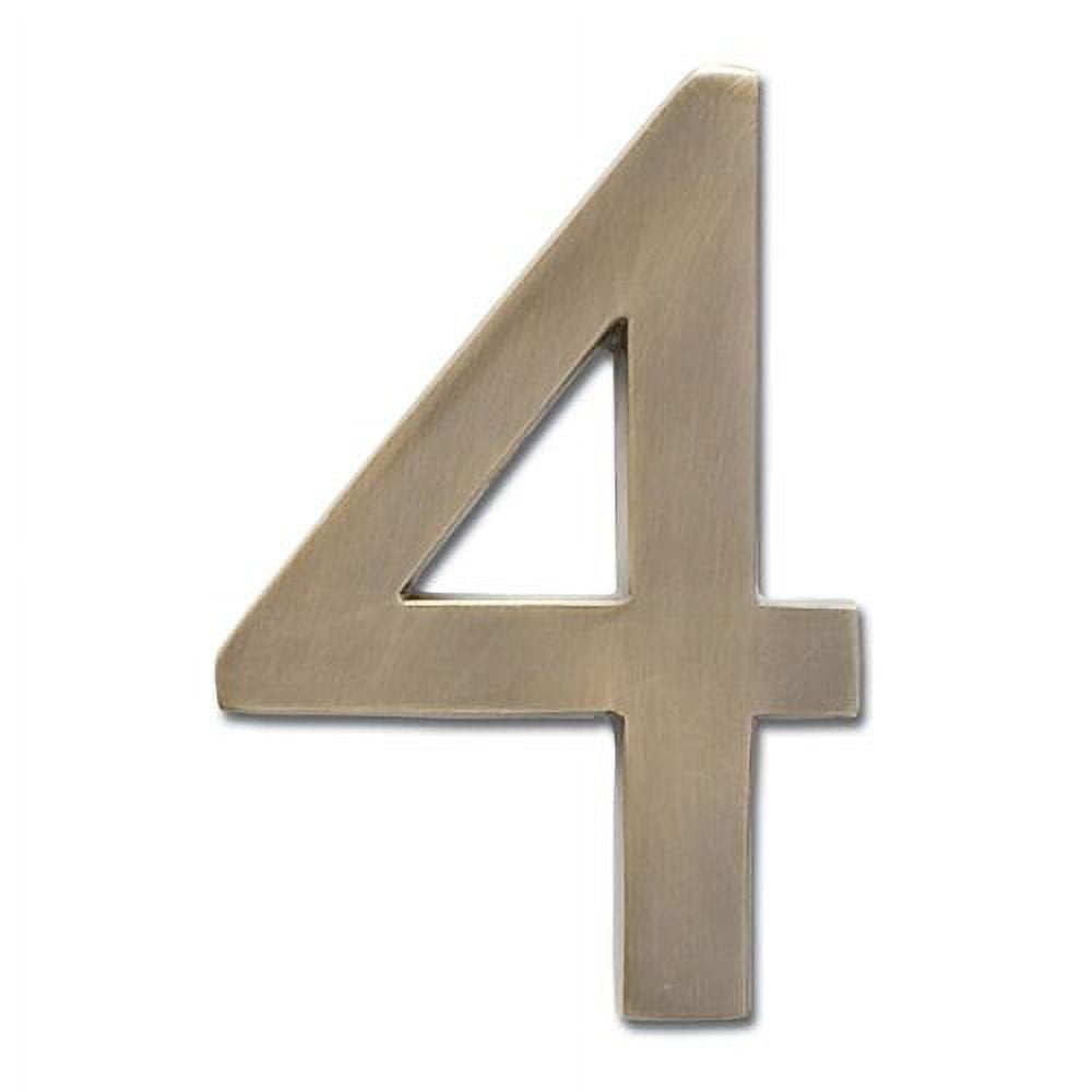 Architectural Mailboxes 3585AB-5 Solid Cast Brass 5 in. Antique Brass Floating House Number 5