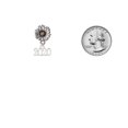 thumbnail image 3 of Delight Jewelry Silver-tone Horizontal Year 2020 - Two-tone Daisy Flower Post Earrings, 3 of 4