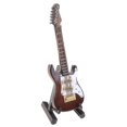 thumbnail image 1 of 10cm Miniature Electric Guitar Replica With Box Stand Musical Instrument Model Ornament Christmas Gift Home Decoration Kit, 1 of 4