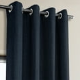 thumbnail image 5 of HPD Half Price Drapes Essential Black Grommet Faux Linen Room Darkening Curtains for Bedroom & Living Room Curtains (1 Panel), Window Curtains 96 inches long, Grommet Curtains & drapes, 50W X 96L, 5 of 11