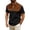 Mens Shirt Black, variant on Mens Waffle Zip-Up Standing Collar Pullover Short Sleeve Shirt Summer Color Block Casual Outerwear Fathers Gift