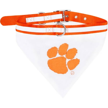 Clemson Tigers Dog Jersey - Pets First College Clemson Tigers Pet Bandana, 3 Sizes Available. With Collar