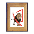 thumbnail image 1 of Feline Lion Box Ferocious Photo Frame Exhibition Display Art Desktop Painting, 1 of 3