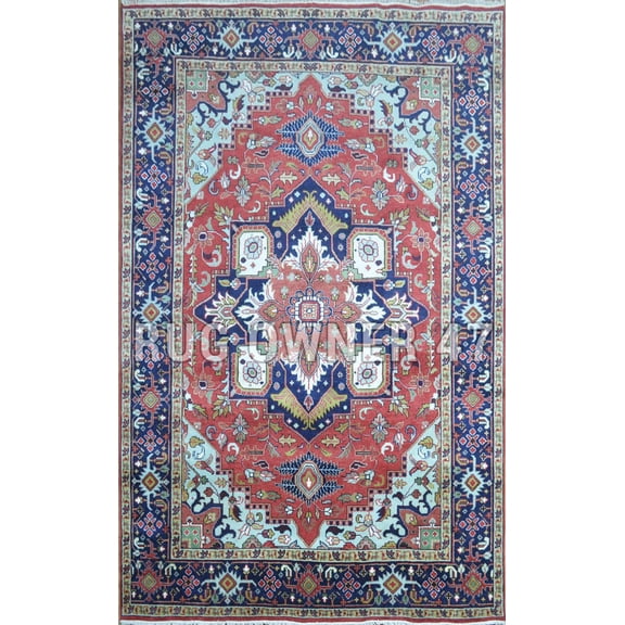 Hand-Knotted Traditional One-of-a-Kind Serapi Area Rug (9x12) made from wool