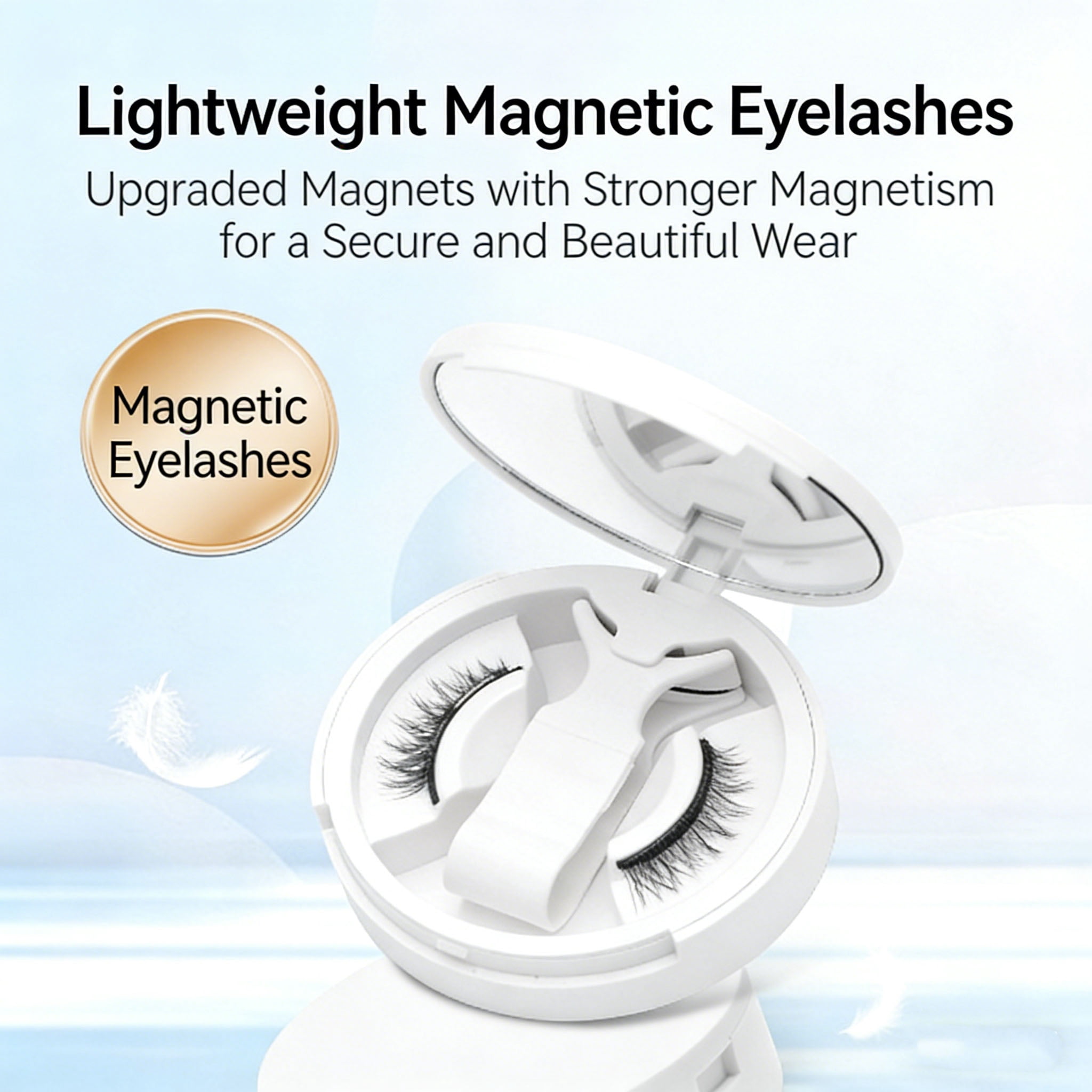 Self-adhesive false eyelashes, natural-looking eyelash set