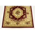 thumbnail image 4 of Unique Loom Versailles Medallion Motif Rug 4' x 4' Square Burgundy/Ivory, 4 of 5