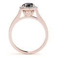 thumbnail image 2 of 1.35 Ct  Halo Unique Design Black Diamond Engagement Wedding Ring - 14K Gold, 2 of 8