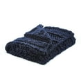 thumbnail image 3 of Favager Channel Knit Throw - Extra Soft, 50" x 70", Navy, 3 of 10