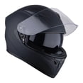 thumbnail image 3 of 1Storm Casco Integral para Motocicleta, Bicicleta de Calle, Visera Doble/Visera Solar, mecánico con luz Trasera LED: Negro Mate, 3 of 5