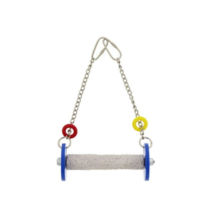 Sweet Feet and Beak Roll Swing and Perch for Birds, Keeps Nails & Beak in Top Condition and Stimulate Leg Muscles - Safe & Non-Toxic, For Cages- X-Small, Blue