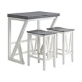 thumbnail image 6 of Martin Svensson Home Del Mar 5 Piece Table and Stool Set White and Grey, 6 of 13