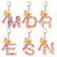 thumbnail image 2 of Llaveros acrílicos con letras de mariposa, llaveros de cristal con alfabeto inglés para mujer, anillo con borlas, soporte para llavero, accesorio de regalo colgante Tan Jianjun unisex, 2 of 2