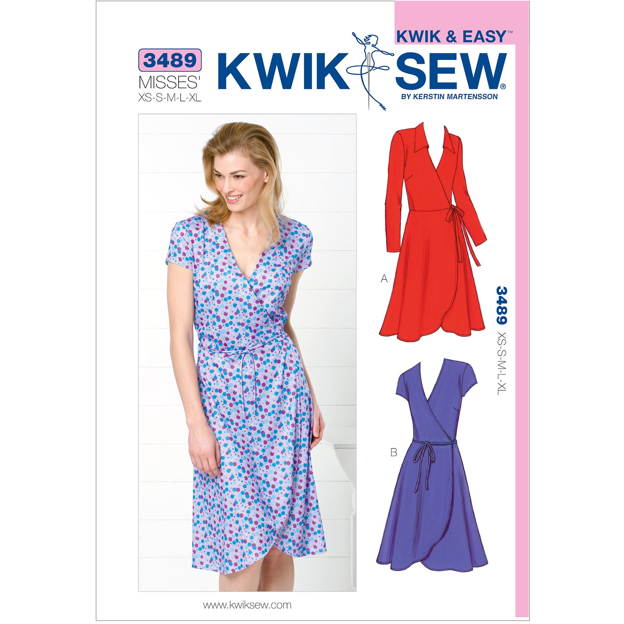 Kwik Sew Pattern Dresses, (XS, S, M, L, XL)