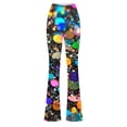 thumbnail image 5 of Ounisa Women's Carnival Flared Pants Flash Shiny Print High Waist Stretchy Comfy Wide Leg Workout Fitness Yoga Leggings, 5 of 5