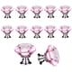 thumbnail image 1 of Perillas de gabinete de cristal de lujo con forma de diamante con acabado cromado pulido brillante, realzan la estética de sus muebles, fácil instalación para cocina, tocador, puerta, armario, 1 of 6