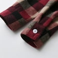 thumbnail image 4 of TOWED22 Toddler Baby Boy Plaid Shirt Button up Flannel Shirt Tops Fall Winter Outfits for Boys(Wine,2-3 Y), 4 of 7