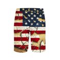 thumbnail image 5 of Stamzod American Flag Swim Shorts Men Swimming Trunks Summer Beach Bathing Suit with Elastic Waist Pockets White XXL, 5 of 6