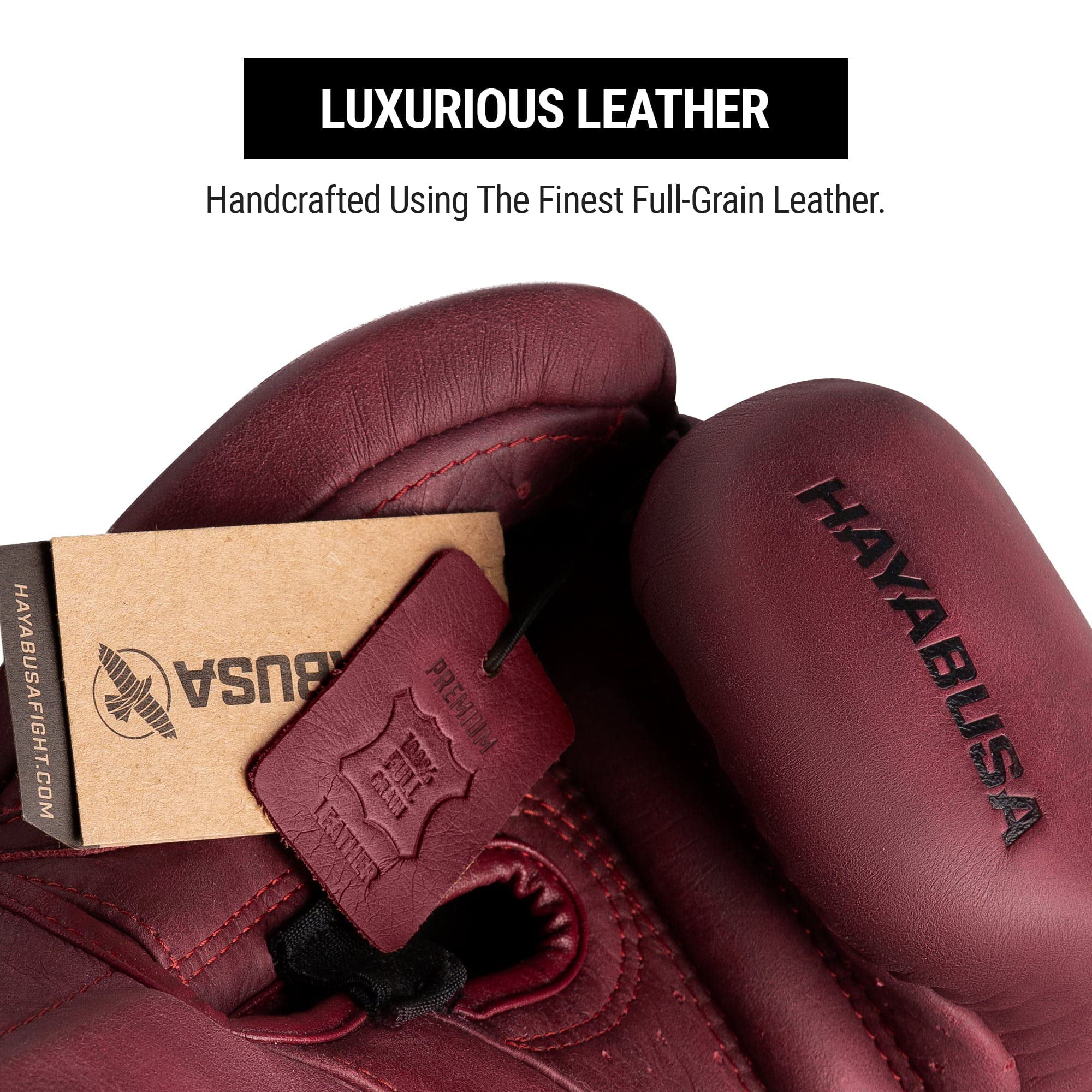 Hayabusa T3 LX Leather Boxing Gloves Men and Women for Training Sparring Heavy Bag and Mitt Work - Crimson, 14 oz