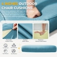 thumbnail image 3 of Unnifurnzi Outdoor Deep Seat Cushions Set of 3-22 x 25 x 4 Inch Outdoor Furniture Cushion with Water Resistant & Removable Cover Outdoor Chair Cushion for Patio Furniture Sofa Couch-Light Blue, 3 of 7