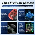 thumbnail image 2 of EASTIN Wireless Controller for Nintendo Switch Turbo Mode Dual Vibration Long Battery Life Black, 2 of 5