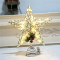 thumbnail image 2 of Lighted Christmas Tree Topper, Star Treetop with Lights Warm Lights, 2 of 3