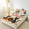 thumbnail image 4 of Manfei Cartoon Cat Kitten Twin Sheet Sets,Happy Halloween Twin Fitted Sheet,Pumpkin Spider Webs Bat Flat Sheet For Boys,Ultra Soft Home Decor,3 Pieces, 4 of 7