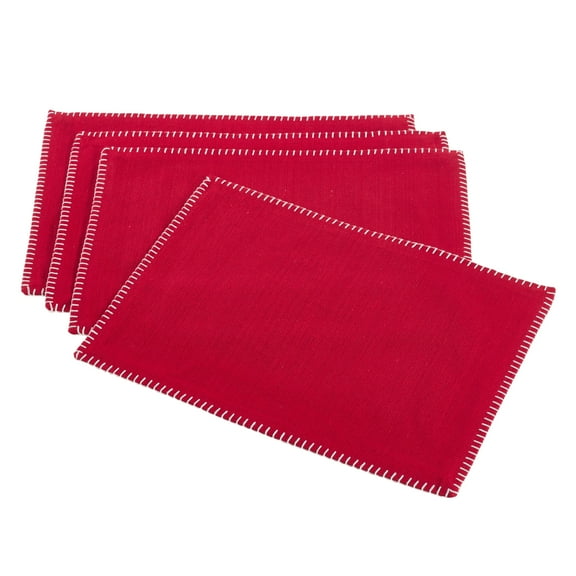 Saro Lifestyle 100% Cotton Whip Stitched Design Placemat (Set of 4)