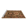 thumbnail image 2 of Ahgly Company Machine Washable Indoor Rectangle Medallion Brown Traditional Area Rugs, 7' x 10', 2 of 4