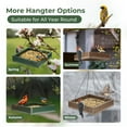 thumbnail image 5 of Kingsyard Recycled Plastic Platform Bird Feeder for Outdoor Hanging, Sturdy & Durable, Brown, 5 of 8