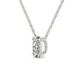 thumbnail image 3 of Lab Diamond Pendant Necklace For Women | 1 Ct IGI Certified Oval Lab Grown Diamond | Ethereal Oval Solitaire Diamond Pendant With Gold Chain | 14K White Gold | FG-VS Quality, 3 of 6