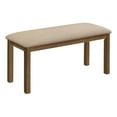 thumbnail image 1 of Monarch Specialties Bench, 42" Rectangular, Wood, Upholstered, Dining Room, Kitchen, Entryway, Brown And Beige, Transitional, 1 of 6