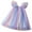 Purple, variant on AJTQTH Mesh Dress for Girls Toddler Kids Square Neck Flutter Sleeve High Waist Gowns Colorful Cute Flowy Frocks Butterfly Accessories Stylish Maxi Dress Pink 6 Months