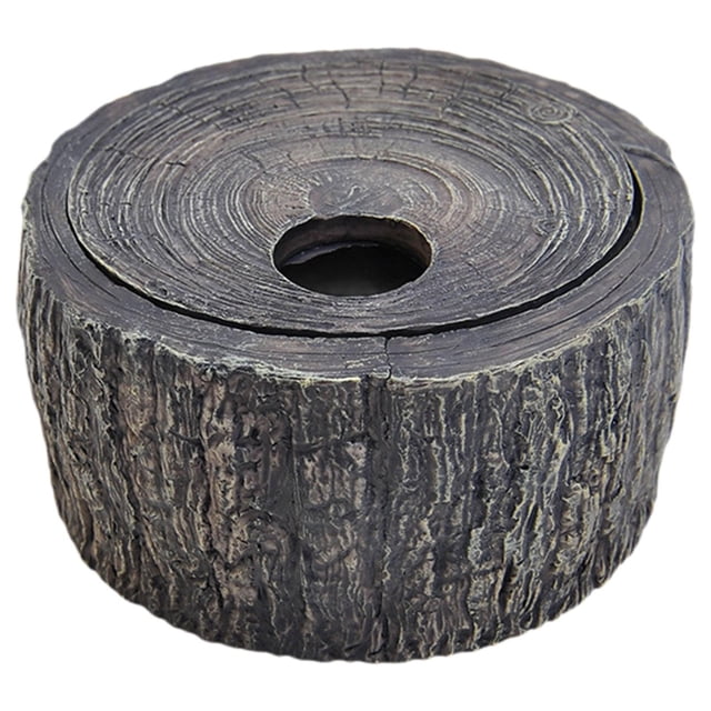 S SERENABLE Cachette pour Reptiles Grotte Habitat pour Reptiles Accessoires de Paysage Résine Décorative Réaliste Robuste Grotte pour Tronc d'Arbre Abri pour Reptiles 12.3cmx12.3cmx6.2cm