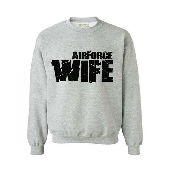 Awkward Styles Airforce Wife Sweatshirt Airforce Wife Sweater Valentine's Day Gift Proud Airforce Wife Valentine Sweater for Women Airforce Veteran Wife Sweatshirt Women's Valentines Sweater