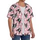 thumbnail image 2 of Balery French Bulldog Camisa Casual de Manga Corta con Botones para Hombre, Texturizada, Estilo Cubano, para Playa, Verano-XX-Large, 2 of 5