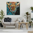 thumbnail image 2 of Modern Bison Street Style Animals & Insects Painting Gallery Wrapped Canvas Print Wall Art, 2 of 7