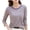 Purple, variant on Oplxuo Long Sleeve Striped Shirts for Women Basic Loose Crew Neck Pullover Tops Casual Colorblock Tunic Blouse