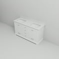 thumbnail image 6 of Dukes 60 in. W x 22 in. D White Double Bath Vanity and White Quartz Top, 6 of 10