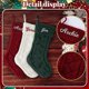 thumbnail image 3 of Medias navideñas familiares, medias navideñas grandes de punto para niños, paquete de 4 (rojas, blancas y verdes), 3 of 4