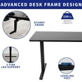 thumbnail image 4 of VIVO Manual 48" x 30" Stand Up Desk, Black Table Top, White Frame, 4 of 8