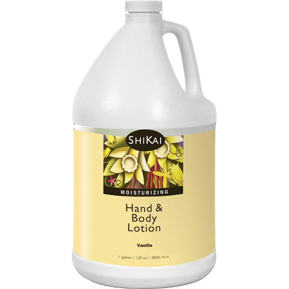 ShiKai Vanilla Hand & Body Lotion (1 Gallon) | Deep Moisturizing Lotion with Aloe Vera, Shea Butter & Vitamin E | Hydrating Skincare for Dry, Cracked & Sensitive Skin