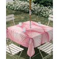 thumbnail image 3 of Square Outdoor Tablecloth with Umbrella Hole Pink Shell Coastal Outside Table Cloth Waterproof Patio Table Cover Nautical Ocean Summer Beach Zipper Tablecloths for Picnic Party Camping 60x60 Inch, 3 of 8