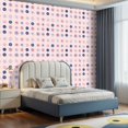 thumbnail image 2 of Peel and Stick Wallpaper Contact Paper Boho Floral Navy Pink Orange Geometric Shapes Abstract Patterns Self Adhesive and Removable 17.7in x 118in, 2 of 8